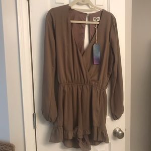 Taupe romper, NWT